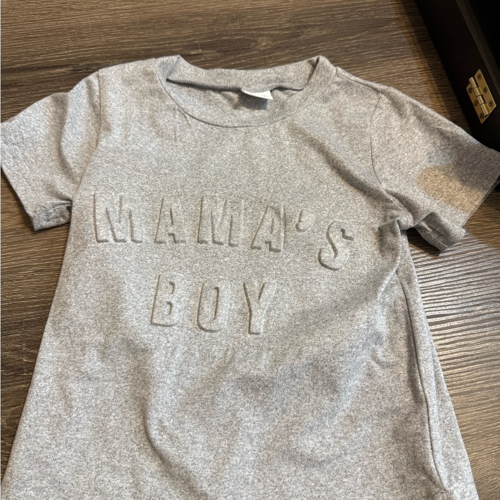 Gray Kids T-Shirt - Mama's Boy Design